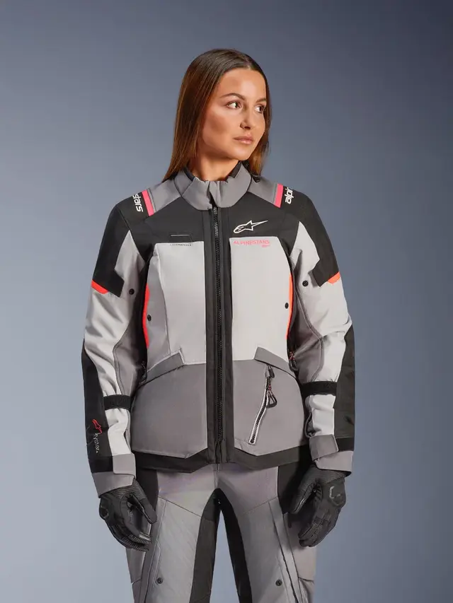 Alpinestars Dame Andes v4  MC-Jakke Grå/Rød 