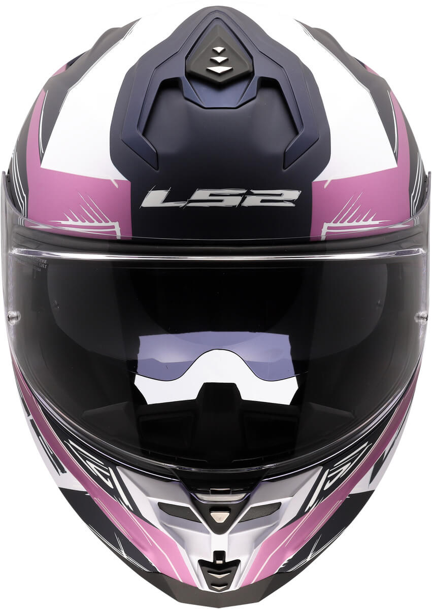 LS2 MC-Hjelm FF817 Challenger II Flaman Hvit/Rosa 