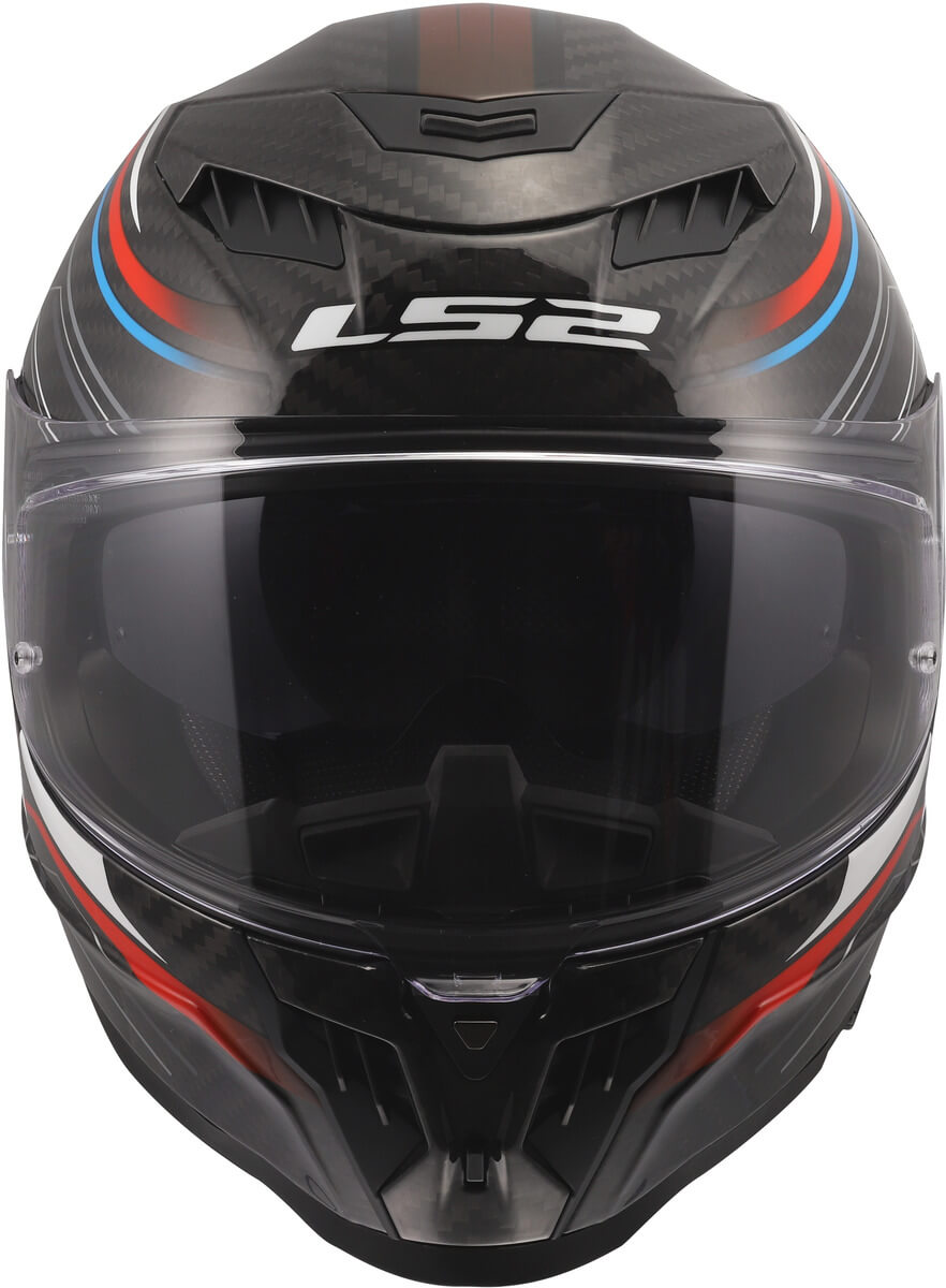 LS2 MC-Hjelm FF807 Dragon Subic Hvit Blå Rød 
