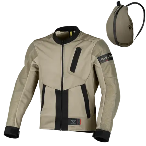 Macna Torido MC- Jakke Mesh Beige Mesh MC-Jakke som blir ryggsekk!
