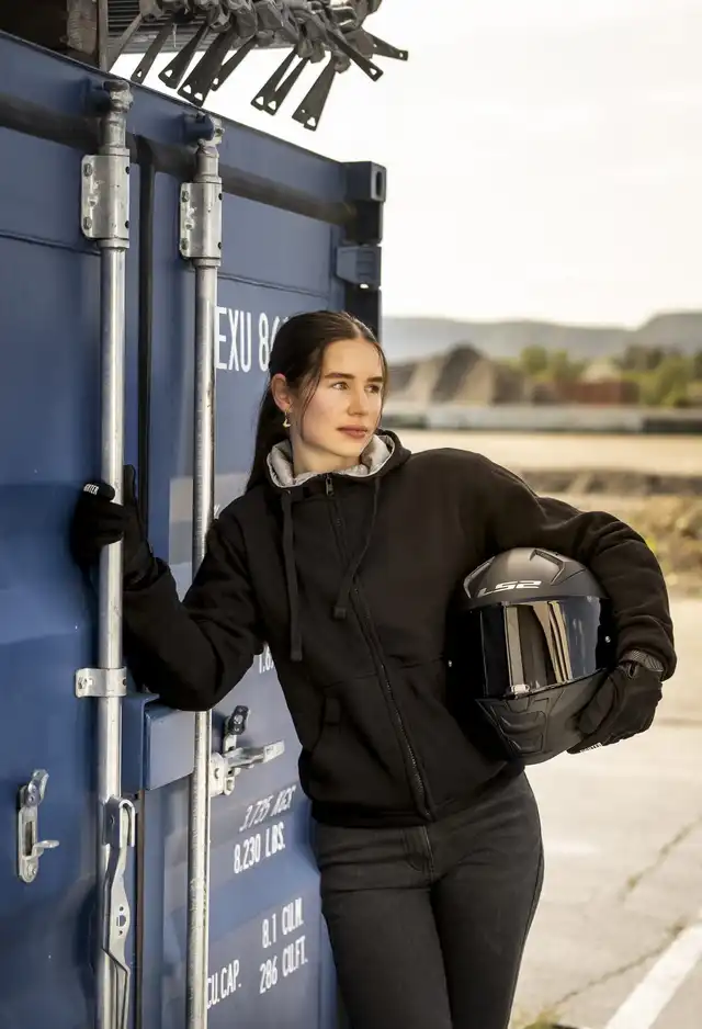 Bullfighter Viking Kevlar MC-Hoodie Svart 