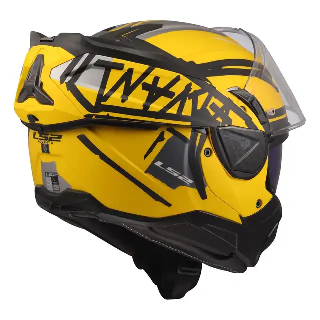 LS2 Åpningshjelm FF910 Advant II Tape Svart/Gul 