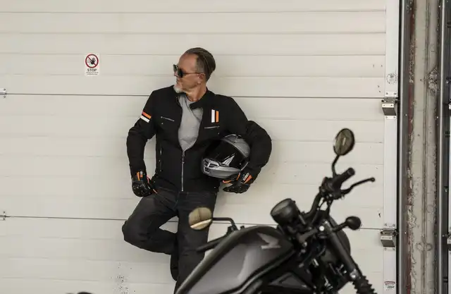 Bullfighter Hero MC-Jakke Svart/Hvit/Oransje 