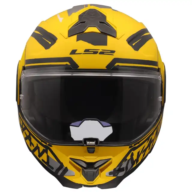 LS2 Åpningshjelm FF910 Advant II Tape Svart/Gul 