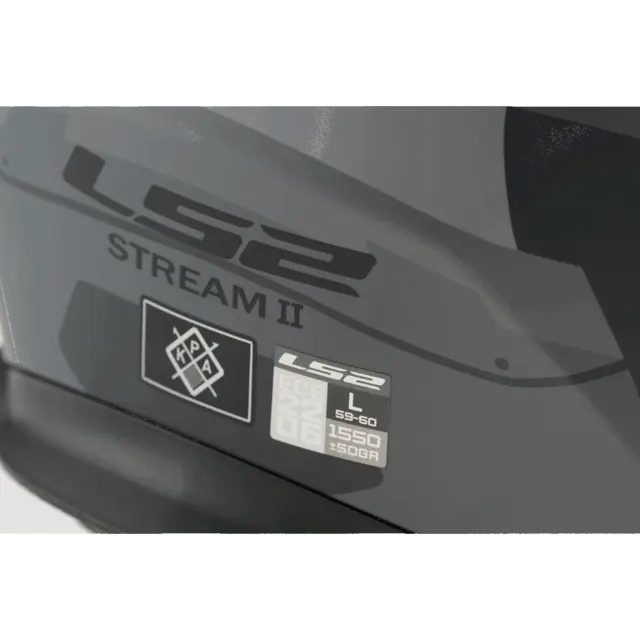 LS2 MC-Hjelm FF808 Stream II Matt Titanium Grå 