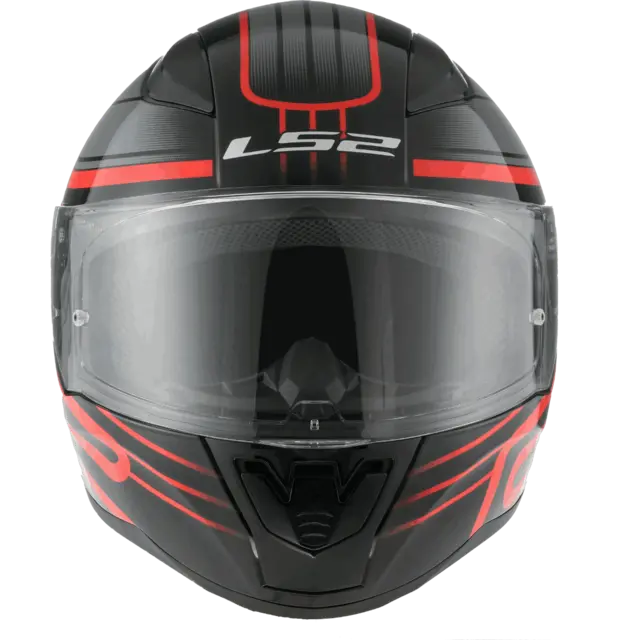 LS2 MC-Heljelm FF353 Rapid II Circuit Svart/Rød 