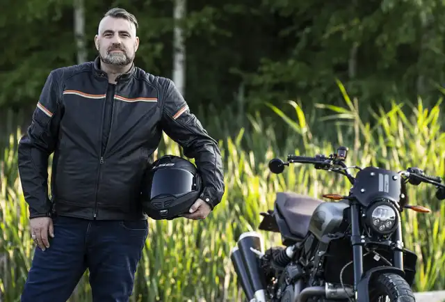 Bullfighter Tommy Skinnjakke Sva/Hvit/Ora 