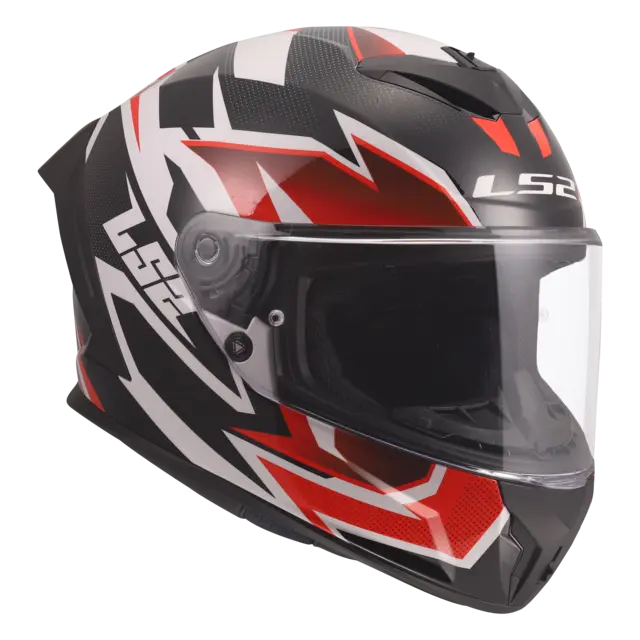 LS2 MC-Hjelm FF820 Rapid III Xtrem Hvit Svart Rød 