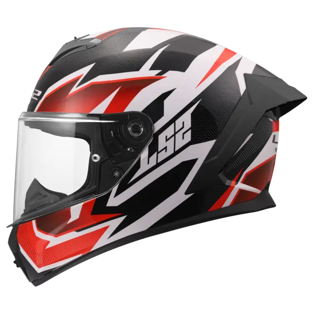 LS2 MC-Hjelm FF820 Rapid III Xtrem Hvit Svart Rød 