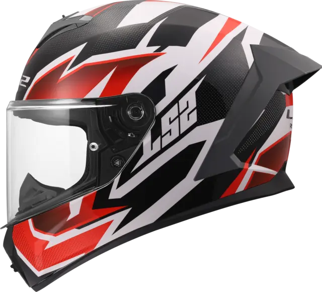 LS2 MC-Hjelm FF820 Rapid III Xtrem Hvit Svart Rød XL 