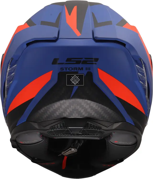 LS2 MC-Hjelm FF818 Storm III Dynamo Blå Rød 