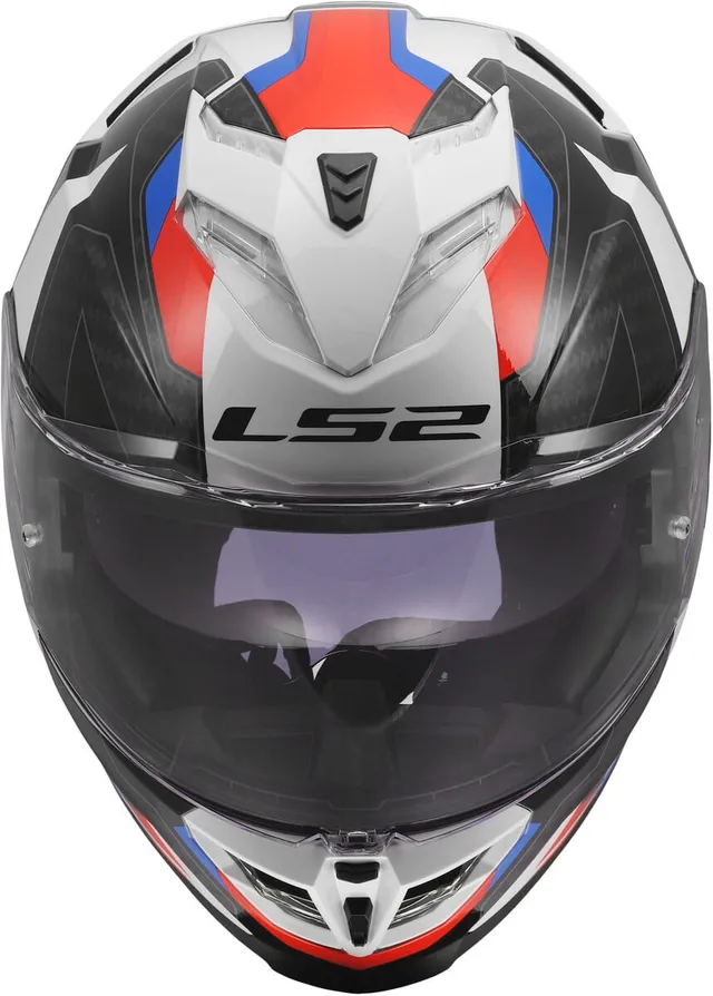 LS2 MC-Hjelm FF818 Storm III Sporty Hvit Blå Rød 