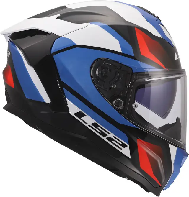 LS2 MC-Hjelm FF817 Challenger II viper Hvit Blå Rød 