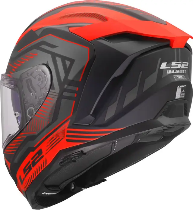 LS2 MC-Hjelm FF817 Challenger II Dravix Grå/ Rød 