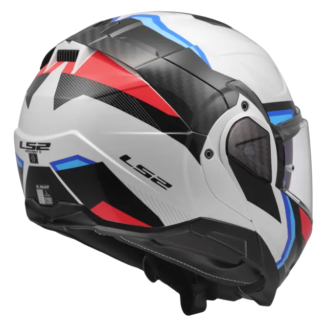 LS2 ÅpningsHjelm FF910 Advant II Triple Hvit/Blå/Rød 3XL 