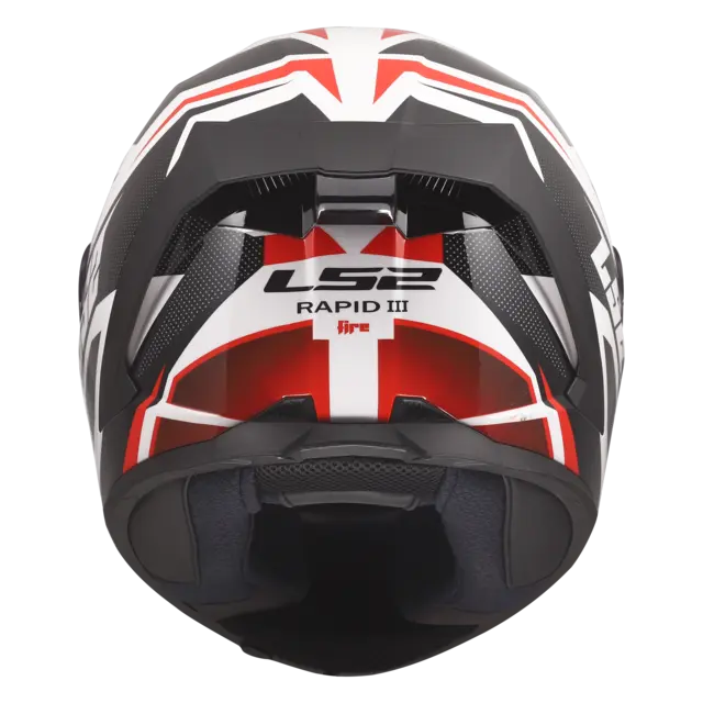 LS2 MC-Hjelm FF820 Rapid III Xtrem Hvit Svart Rød XL 