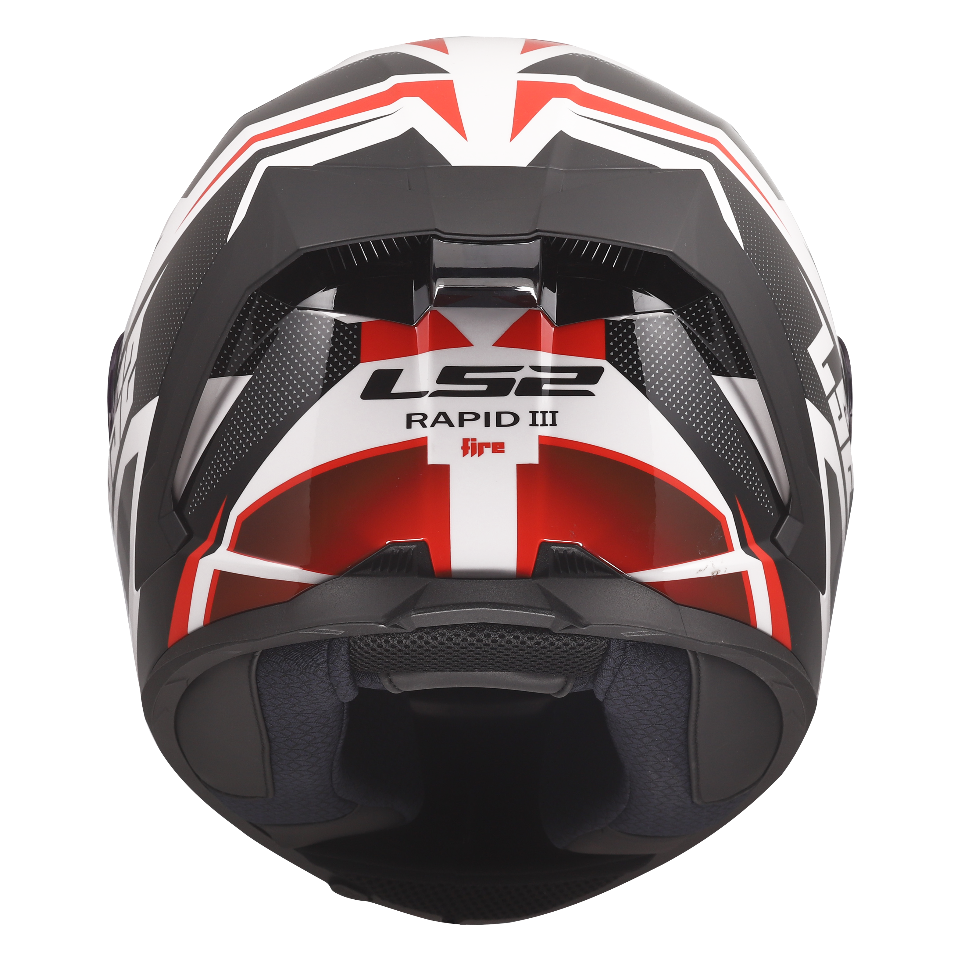 LS2 MC-Hjelm FF820 Rapid III Xtrem Hvit Svart Rød 