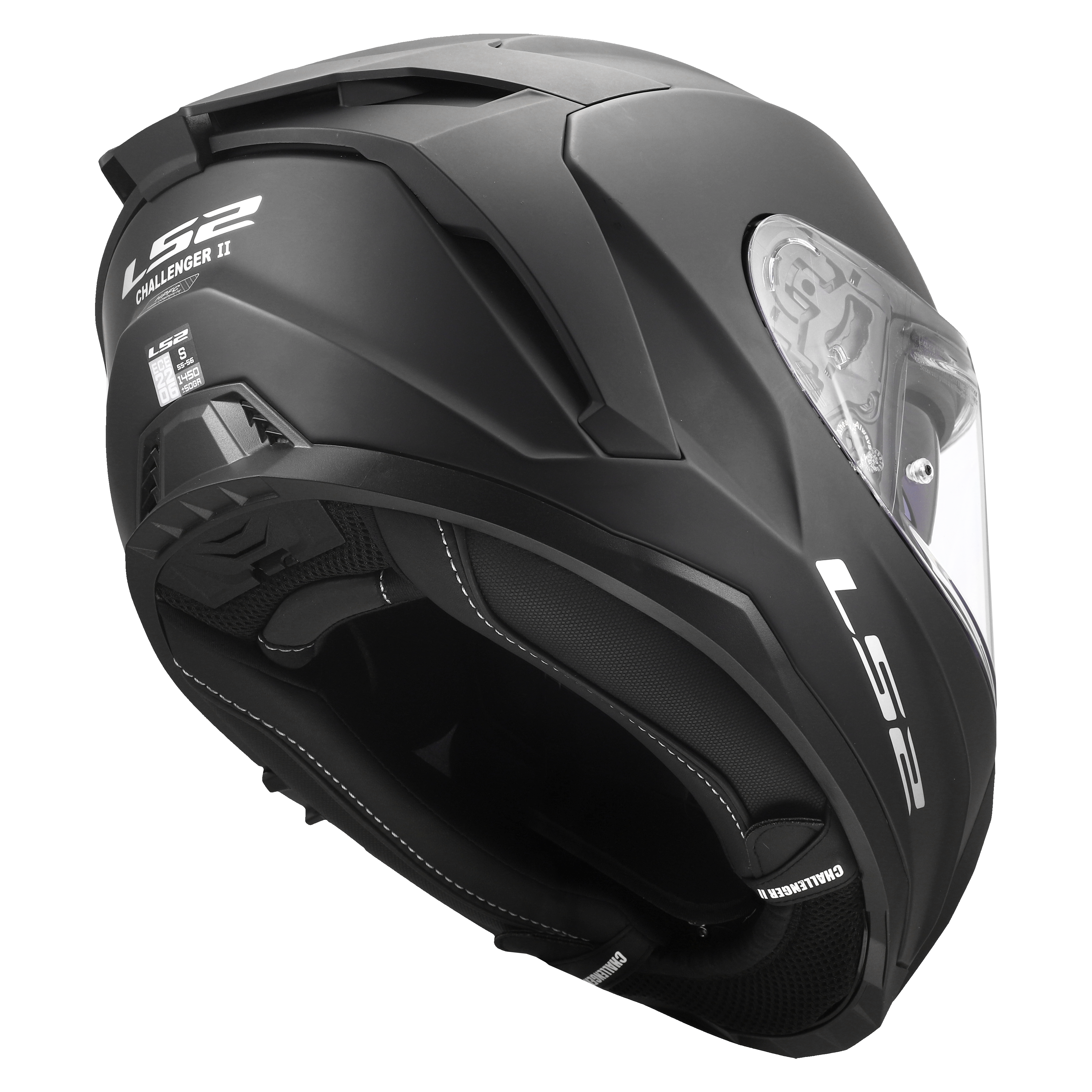 LS2 MC-Hjelm FF817 Challenger II Matt Svart 