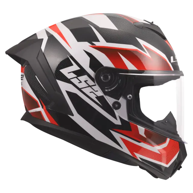 LS2 MC-Hjelm FF820 Rapid III Xtrem Hvit Svart Rød XL 