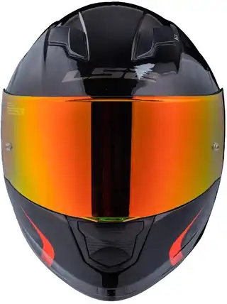 LS2 Visir FF353/FF800 Rapid/Storm Rødt Sølv/Rødt Speil