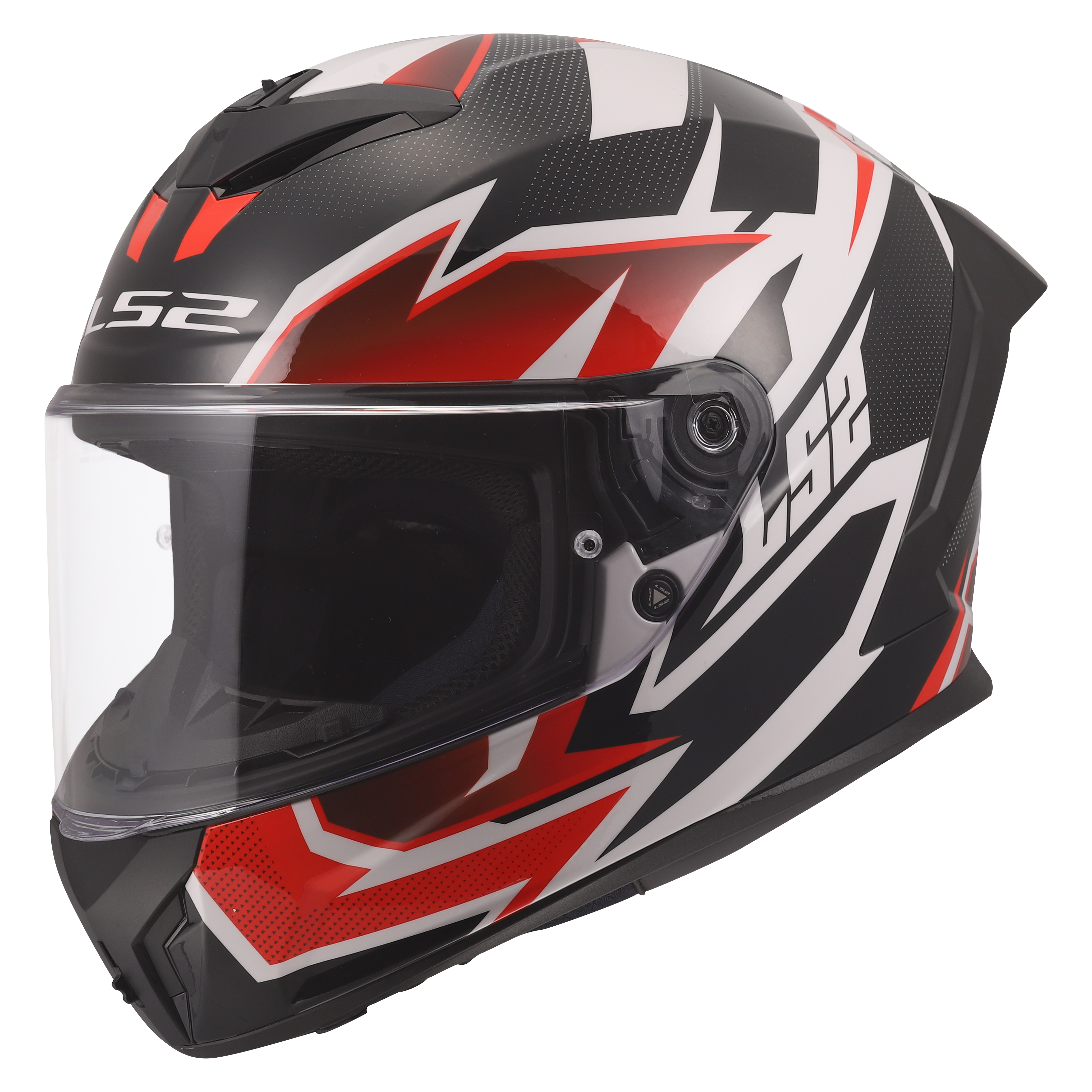 LS2 MC-Hjelm FF820 Rapid III Xtrem Hvit Svart Rød 