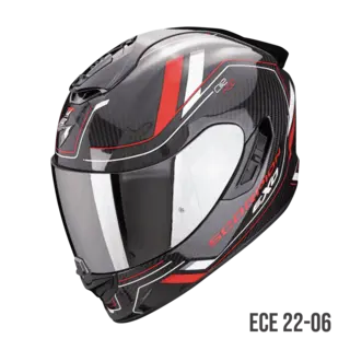 Scorpion MC-Hjelm EXO-1400 Carbon Air Mirage Rød