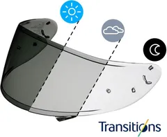 Shoei Visir CWR1 VISOR PHOTOCHROMATI X-Spirit III og NXR - REGNBUE