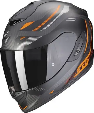 Scorpion EXO-1400 Evo Carbon Kydra Sort/Oransje Str. M
