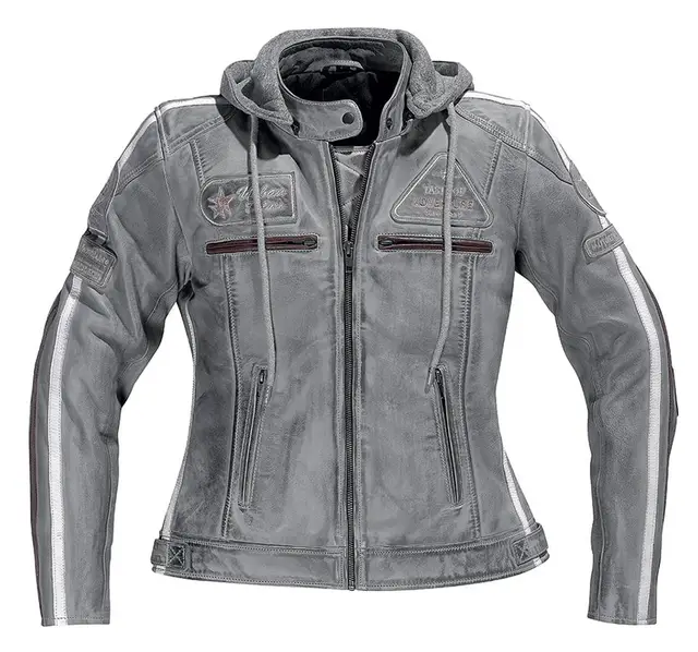 Difi Jolene Grå Skinnjakke 48 
