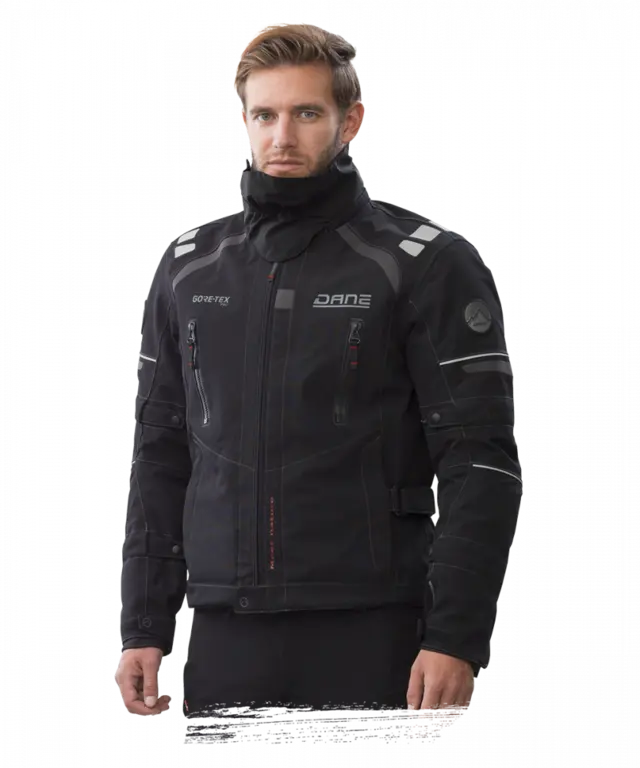 Dane Julsø Svart GTX MC-Jakke 62 