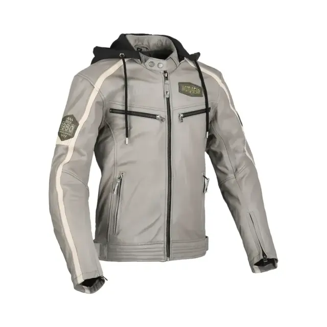 Difi Detroit 2 Grå Skinnjakke 