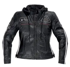 Difi Jolene Svart/Brun Skinnjakke 46