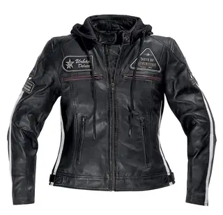 Difi Jolene Svart/Brun Skinnjakke 46