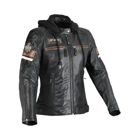 DIFI Jolene 2 Svart/Brun Skinn Damejakke