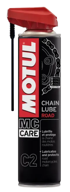 Motul C2 CHAIN LUBE ROAD 400ML Kjedespray av høy kvalitet.