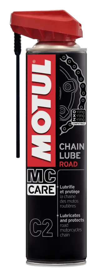 Motul C2 CHAIN LUBE ROAD 400ML Kjedespray av høy kvalitet.
