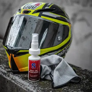 S100 Visor &amp; Helmet Cleaner - With Microfibre Cloth