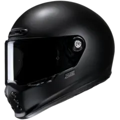 HJC V10 Svart Matt Glassfiberhjelm i Retrodesign fra HJC