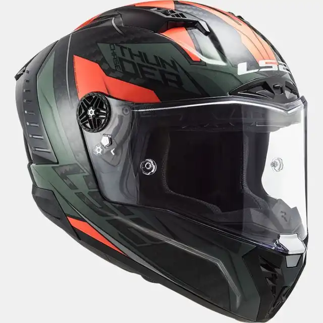 LS2 MC-Helhjelm FF805 Thunder Chase Grønn/Oransje 