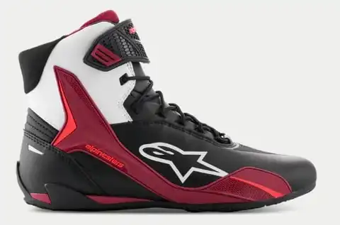 Alpinestars MC-Sko Faster 4 Svart/Mørk-Rød 