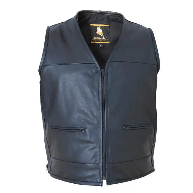 Bullfighter Buffalo Skinnvest V-cut Svart Svart 