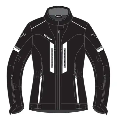 Bullfighter Action 3 Dame MC-Jakke Svart/Hvit 