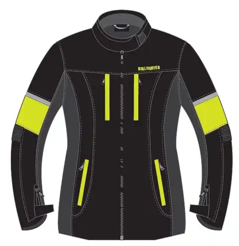 Bullfighter Trixy Dame MC-Jakke Svart/Gul 