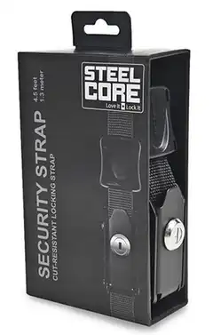 STEELCORE SECURITY STRAP - BLACK Låsbare stropper SEW (stålkapslet bånd)