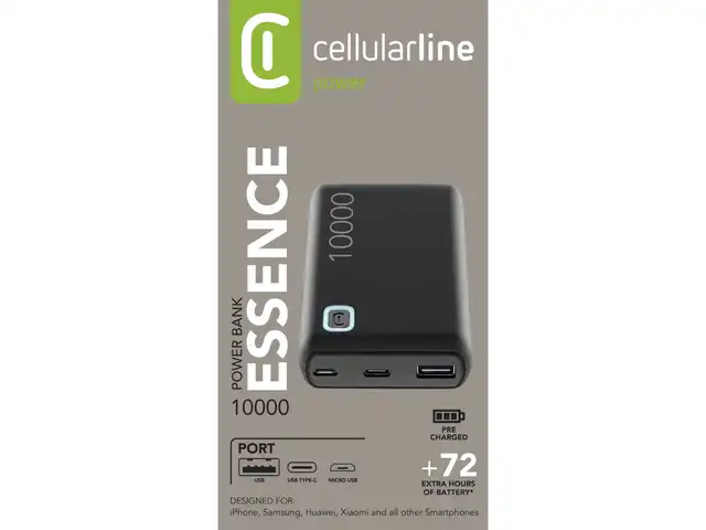 Cellularline Power Bank Essence 10.000 mAh 