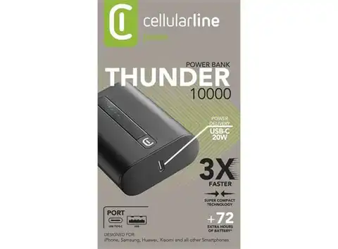 Cellularline Power Bank Thunder 10.000 mAh 