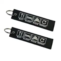 Nøkkelring Eat Sleep Ride Repeat 