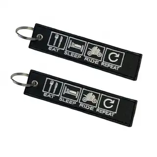 Nøkkelring Eat Sleep Ride Repeat