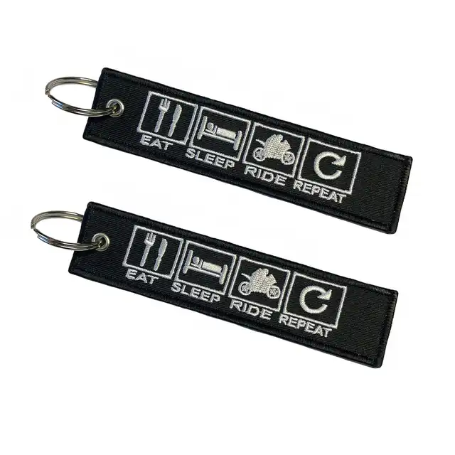 Nøkkelring Eat Sleep Ride Repeat 