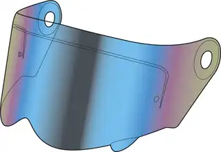 Simpson Visir Darksome Iridium/Blå